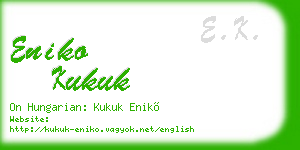 eniko kukuk business card